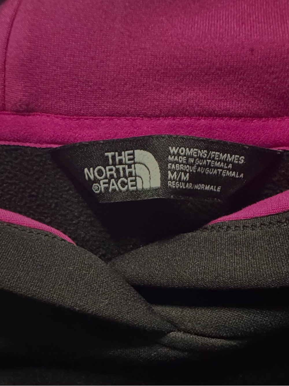 The North Face Black Women’s Pullover Hoodie with Pink Logo and Lining. M NWOT - Picture 2 of 8